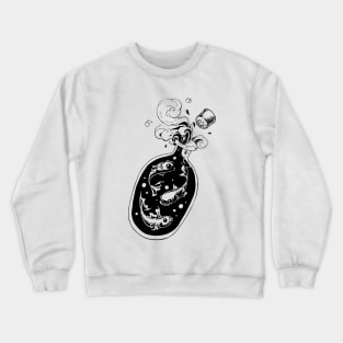 Fish in bottle Crewneck Sweatshirt